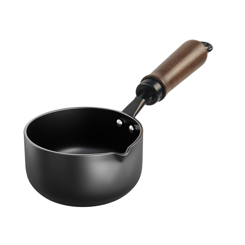Cross-border gas stove induction cooker household pole iron pan 14cm hot oil small pan 800ml oil splashing pan fried egg pan