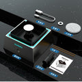 Usb powered smart ashtray with ambient lighting, negative ion air purifier, passive smoke remover, and silent air purifier for home use