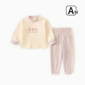 Baby autumn clothes and long pants suitpure cotton baby separateshigh waist belly protection heattech underwear girl bottom shirt fall and winter