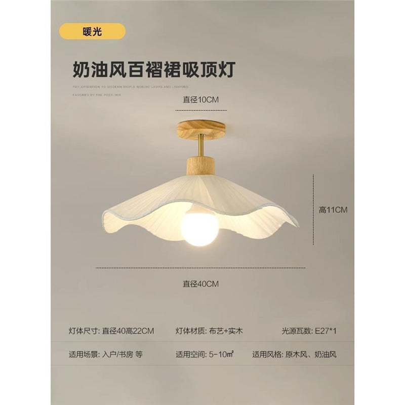 Aisle corridor lamp cream style ceiling lamp modern casual bedroom room lamp log entrance balcony lamp bedside lamp