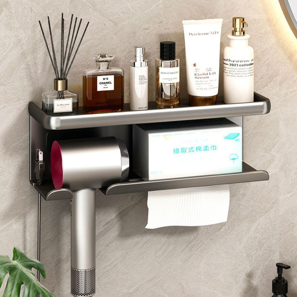 Toilet Hair dryer Shelf No punching Hair dryer Hanger Bathroom hair dryer Bracket Face towel Storage shelf