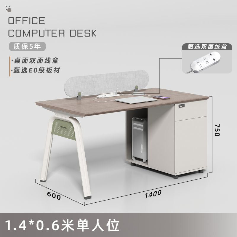 Modern minimalist office desk and chair set - 4, 6, or 8 seater options - office desk with partition for workstations, computer desk for employees