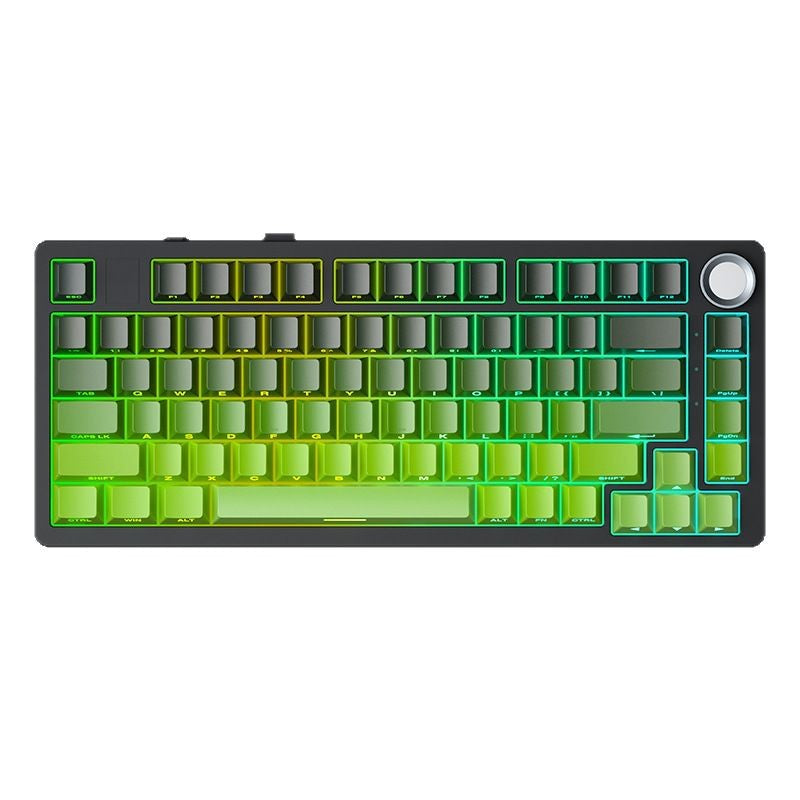 Sanju sg75 mechanical keyboard - rgb, tri-mode wireless (bluetooth), hot-swappable, side-printed, gaming, customizable, illuminated, esports