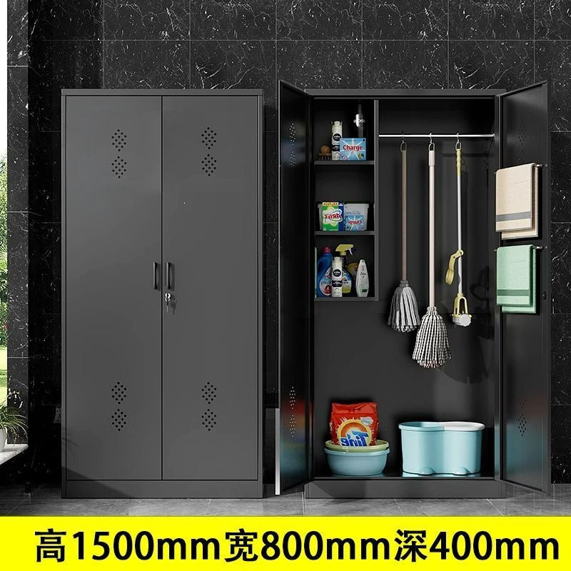 Steel housekeeping cleaning cabinet sundries tool storage storage cabinet large capacity dustproof sunproof moisture-proof cabinet