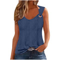 cross-border fashion sexy minimalist women's v-neck sleeveless solid color sweet tank top
