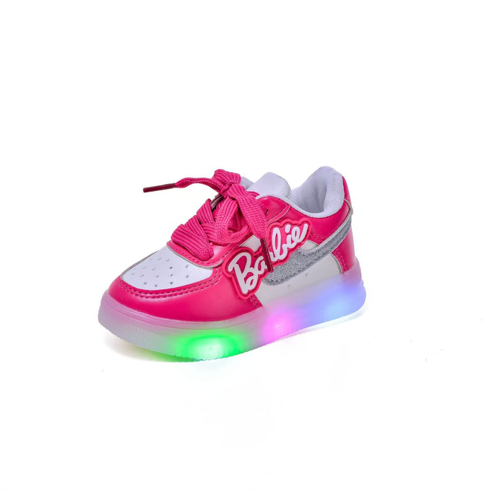 Girls' letter light-up sneakers -  spring new collection - soft sole athletic shoes for girls - casual light-up shoes for toddlers and young children