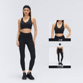 Yoga fitness clothing suit women's high-strength bubble wrap running sports bra naked high waist hip lifting yoga nine-point pants