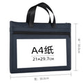 Large capacity waterproof satchel document bag zipper conference bag double layer document bag storage bag document bag print logo