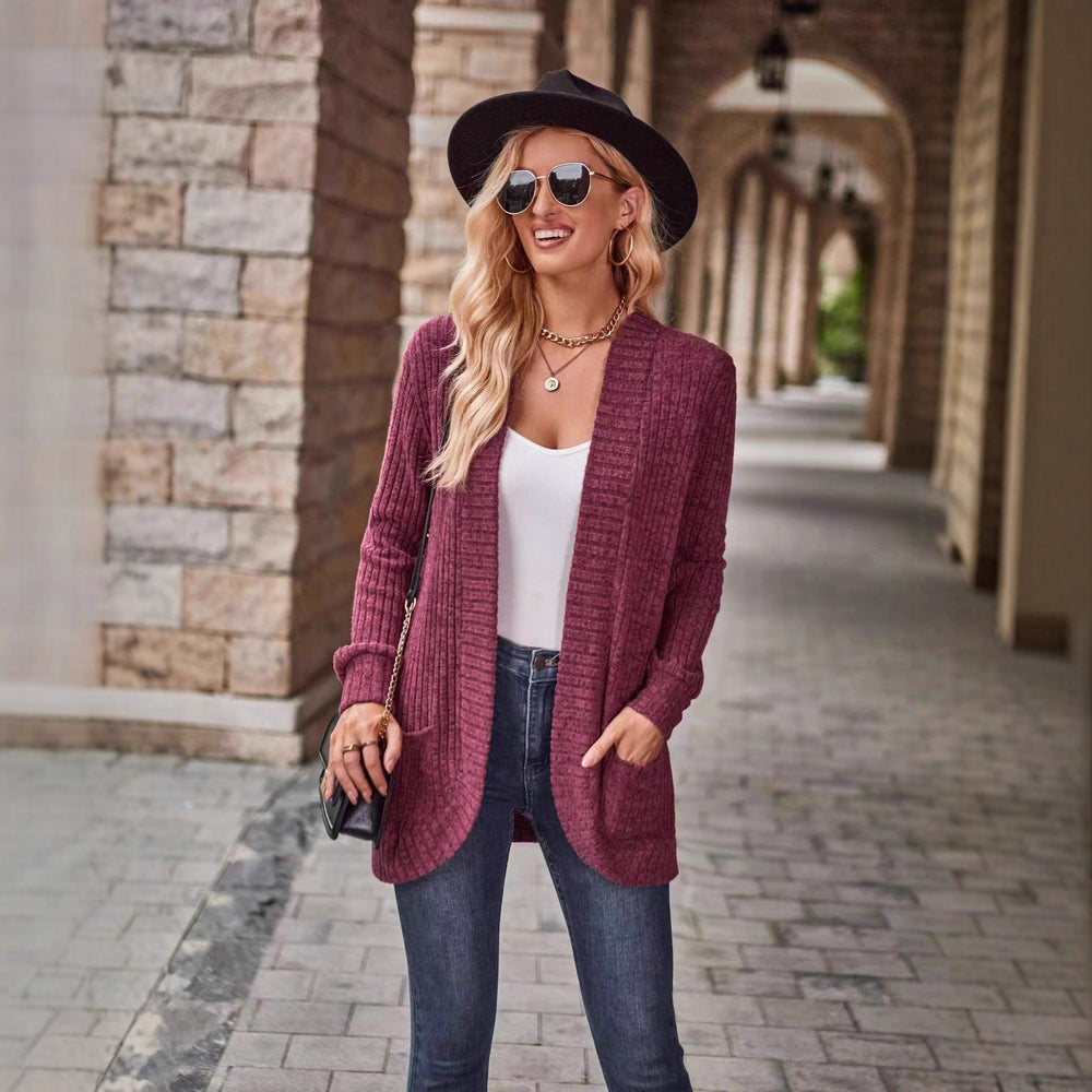 2025 aliexpress european and american cross-border fashion knitted cardigan outerwear - women's hot seller