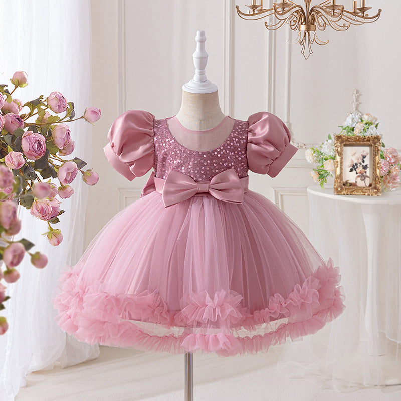 new arrivalkids dress girl princess dress first birthday dress tutu skirt gauze dressgirl dress