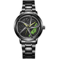 New hollow-out creative tech men's steel band watch with rotating bezel - cross-border quartz watch