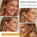 18k gold plated, hot-selling european and american cross-border style, minimalist cubic zirconia fashion women's earrings and hoops three-piece set