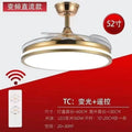 52inch invisible fan light ceiling fan light living room frequency conversion silent high wind bluetooth music fan light