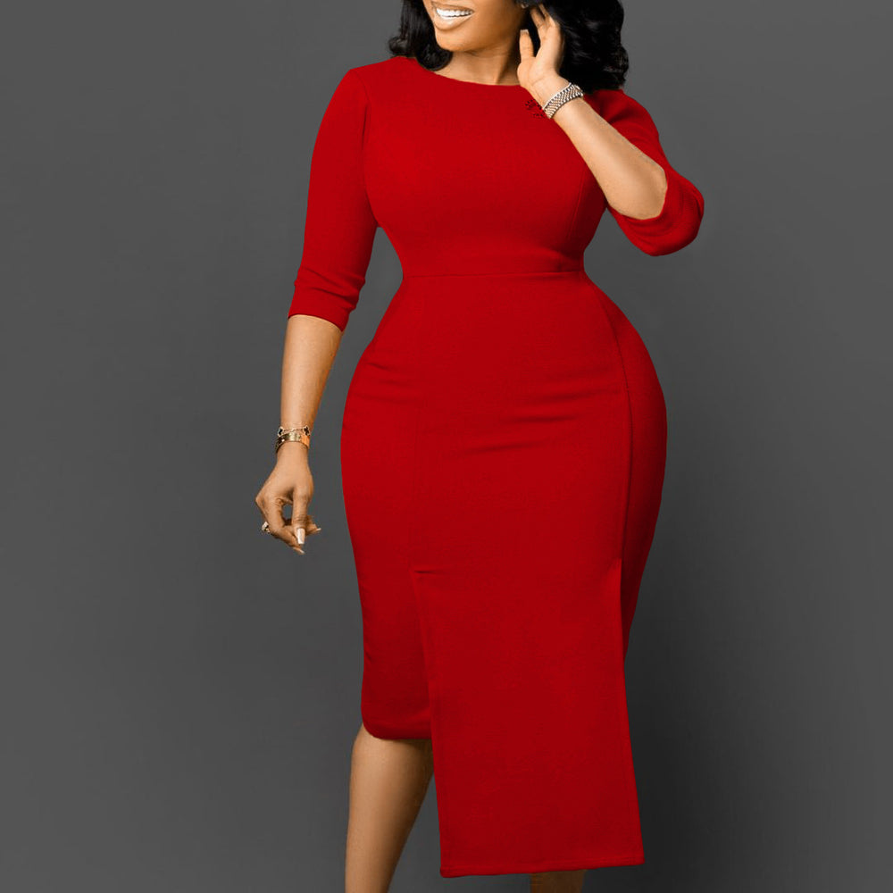 D351  european and american women's clothing  new fashion elegant slim-fit ol office bodycon african dress
