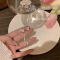 Butterfly tassel earrings-a617 silver