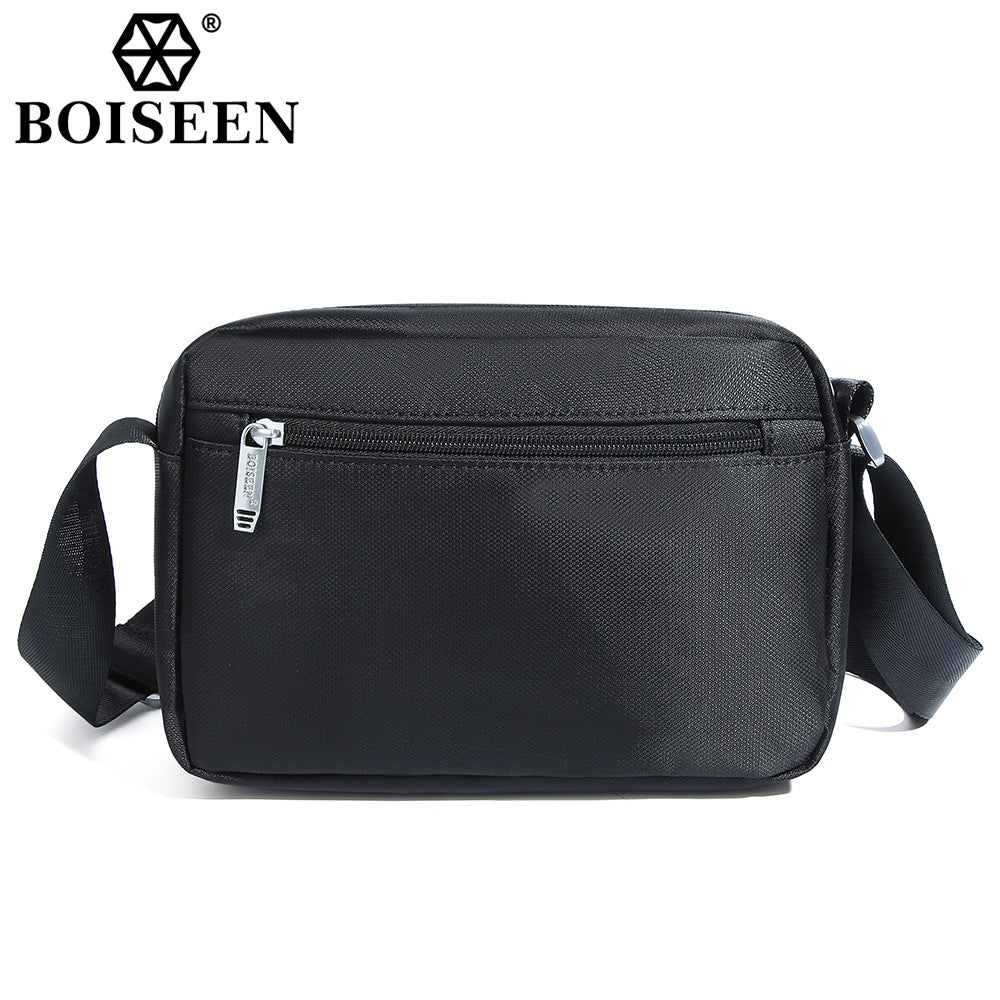 Boiseen new men's satchel  casual waterproof nylon messenger bag large-capacity men's shoulder bag wholesale