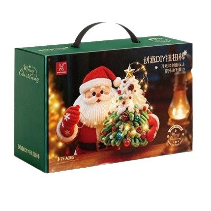 Diy christmas tree craft kit for kids - holiday gift, educational, includes twisting wire, santa claus, wreath, and decorations