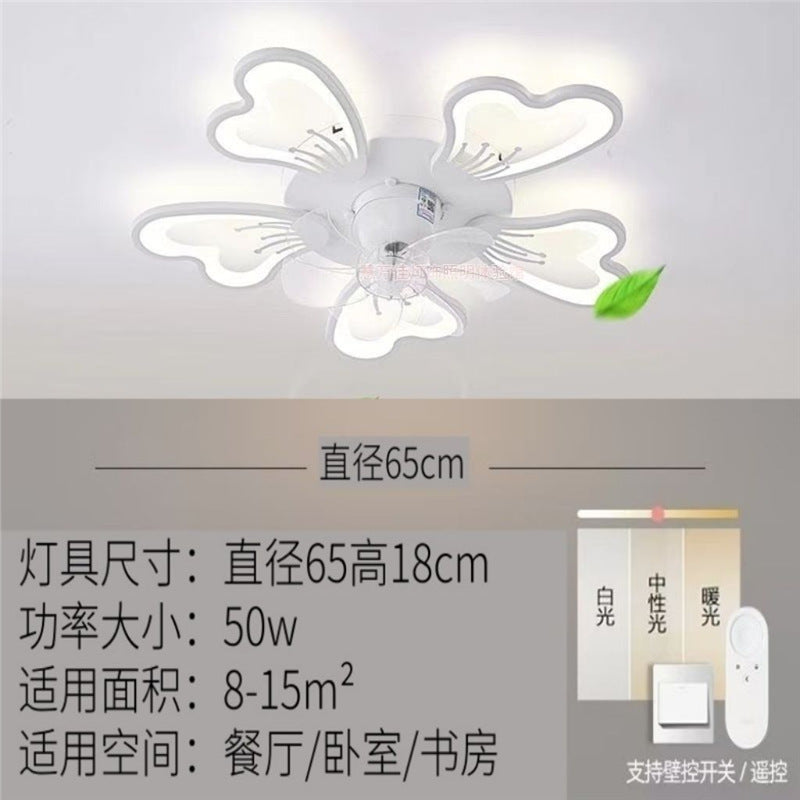 New master bedroom fan light with oscillating fan, restaurant fan light, smart voice-controlled bedroom ceiling fan light