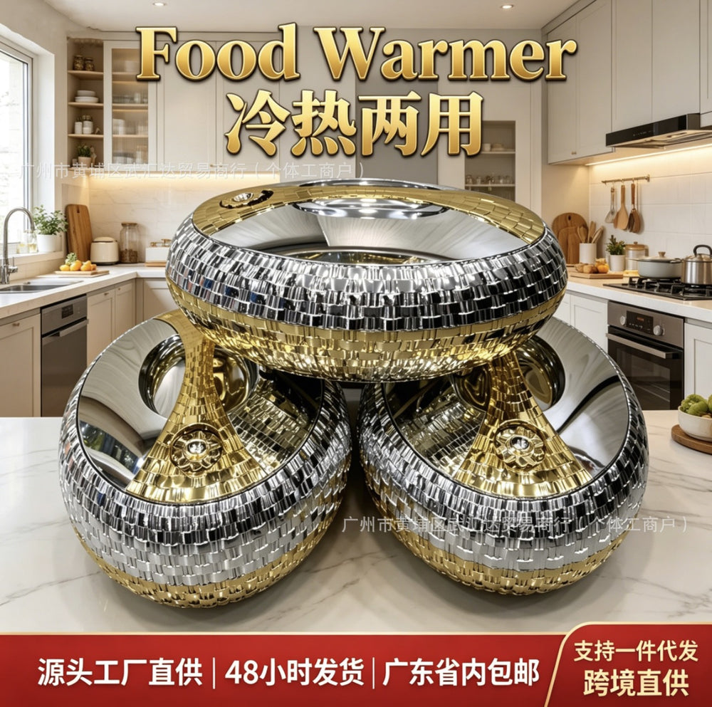 Food warmer golden point double layer 4l-5l-6l insulated box export cross-border factory direct sales insulated lunch box