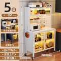 White 5-tier [60cm length] heavy-duty snow mountain rock slab shelf (no casters)