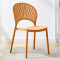 Nordic home plastic chair - suitable for cafeteria, restaurant, outdoor use, with backrest, stool, office, leisure, and waiting area seating