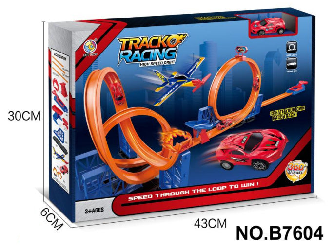 new arrival pull-back sports car puzzle assemble building blocks racing track diy track car kids toys amazon