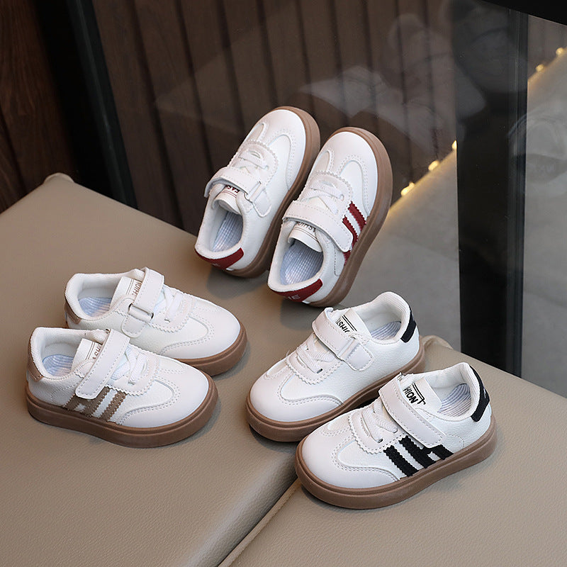 Kids german training shoes  spring boys sports shoes casual sneakers girls white shoes soft bottom baby agan shoes