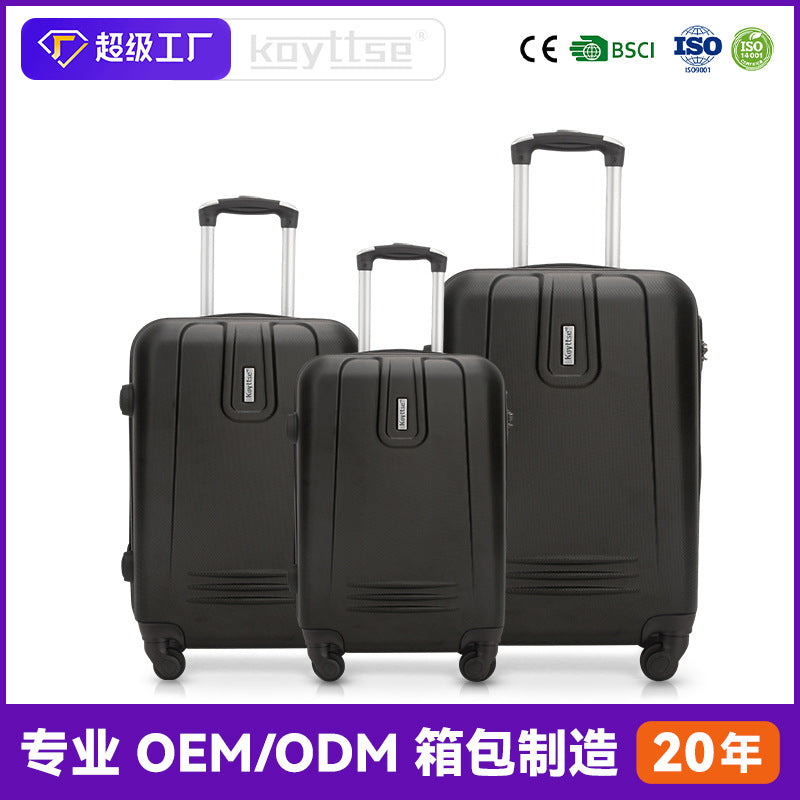 Processing custom  ABS tie rod suitcase, business travel wear-resistant large-capacity universal wheel anti-drop suitcase