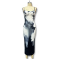Amazon  independent station best sellingfashion hot girl style casual popular printing low-cut suspender dress for women