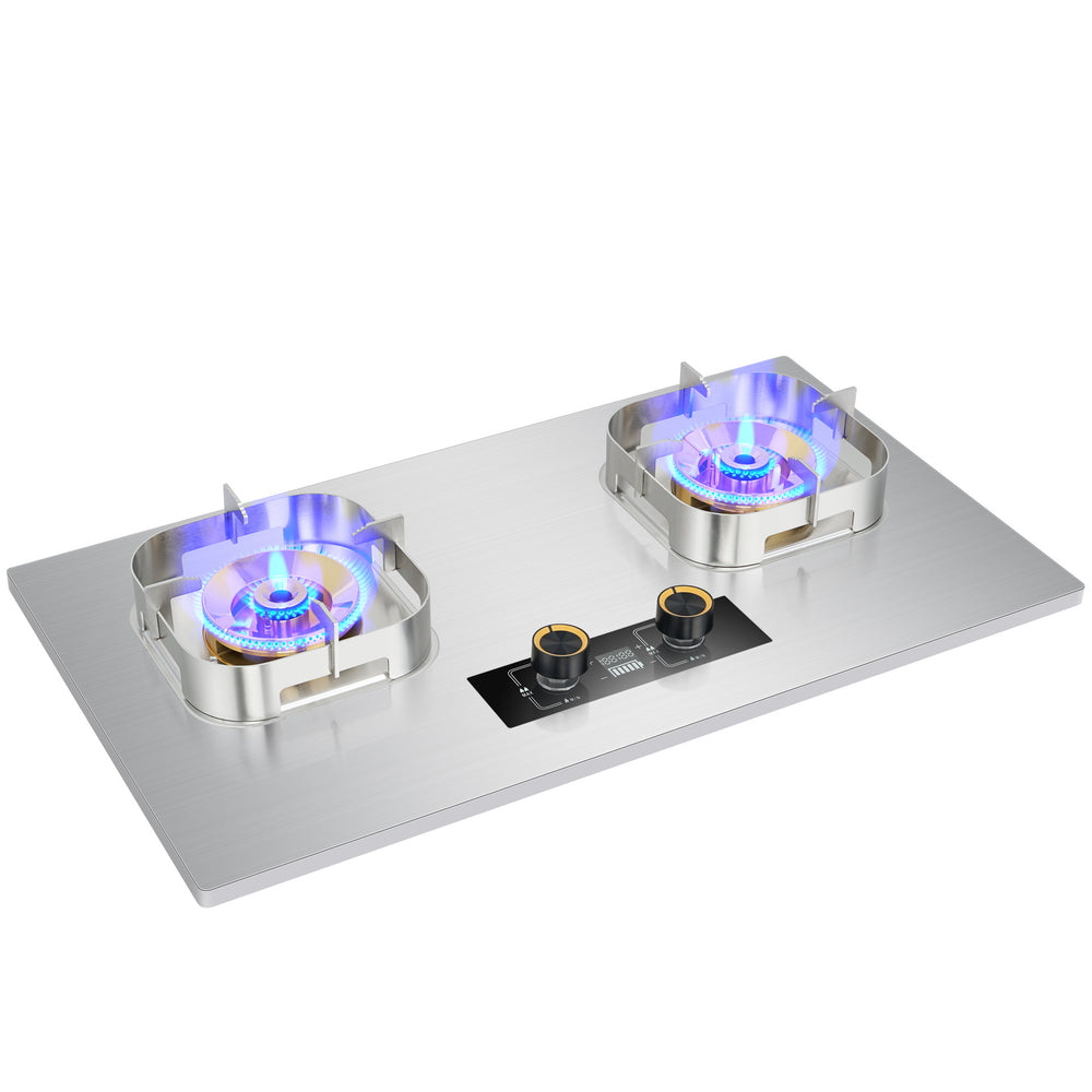 German brand turbocharged double burner cooktop - built-in/countertop lpg/natural gas stove - turbo flame