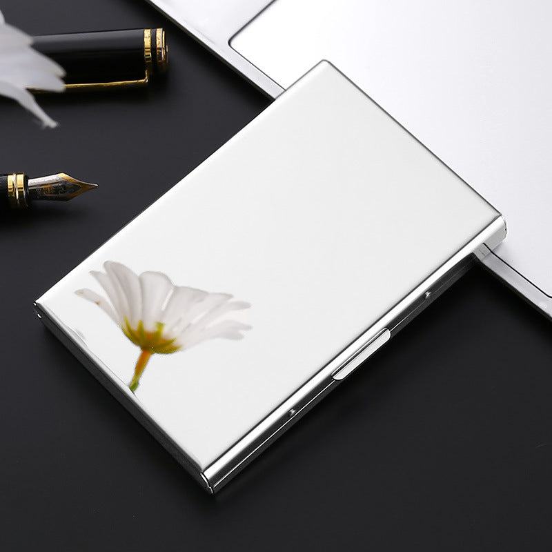 Metal anti-theft brush anti-degaussing card bag Large capacity multi-card position business card bag Card bag Shielded NFC card box Card holder