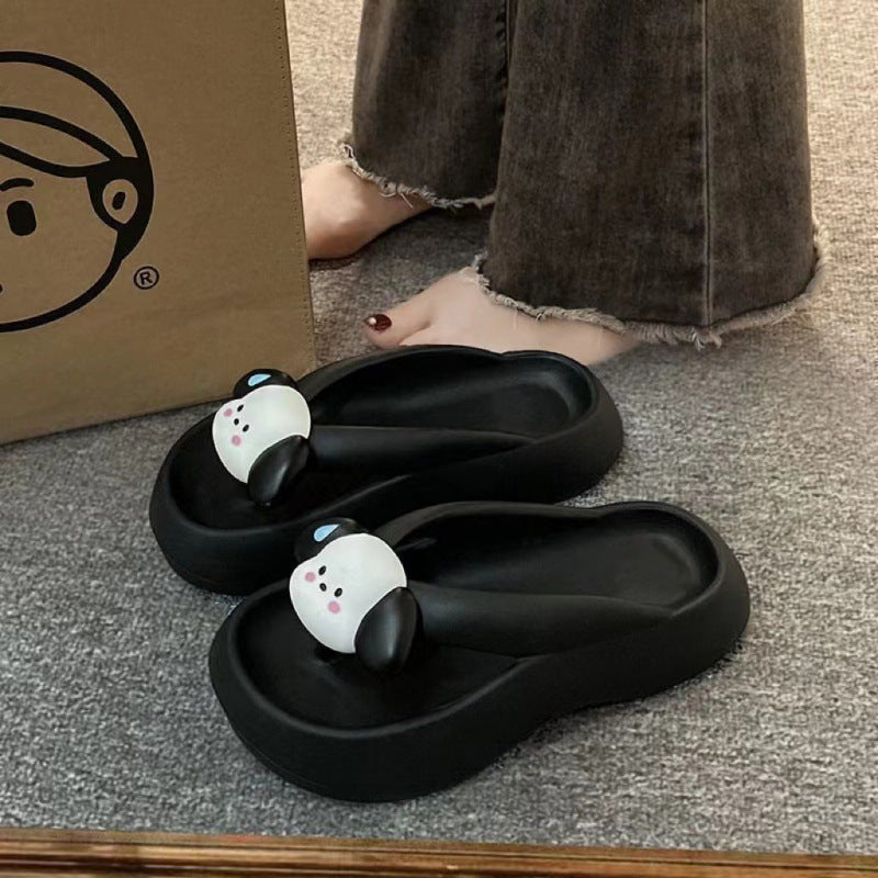Wholesale eva slippers women's summer fashion thick sole non-slip home use cute beach slippers outwear