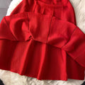 French chic round neck short sleeve dress - women's elegant, slim-fit, retro a-line summer dress