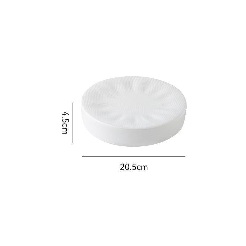Minimalist white dinnerware restaurant hotel unique creative high-value plating dessert pastry western food plate steak plate