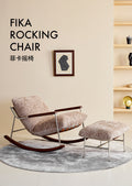 Single fika rocking chair italianaccessible luxury casual sofa rocking chair living room balcony lazy rocking chair sofa wholesale