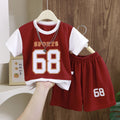 Kids' summer new arrival short-sleeve set: thin t-shirt and shorts two-piece outfit for baby boys, perfect for outdoor activities and sports