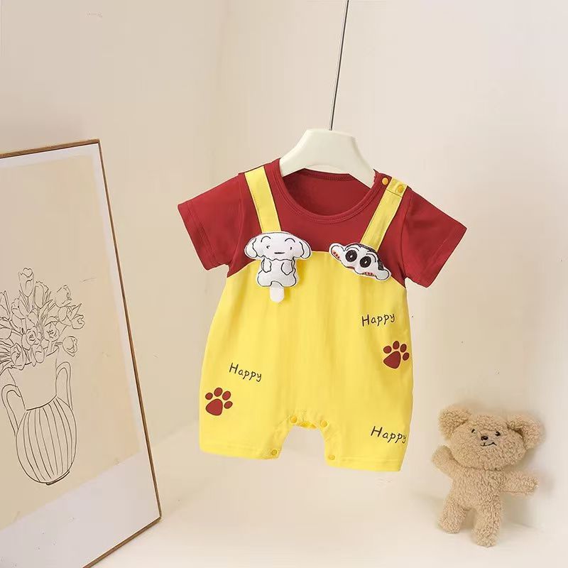 Summer lightweight cartoon short-sleeve romper - baby outfit for boys and girls - super cute and adorable onesie/rouge - perfect for outdoor wear