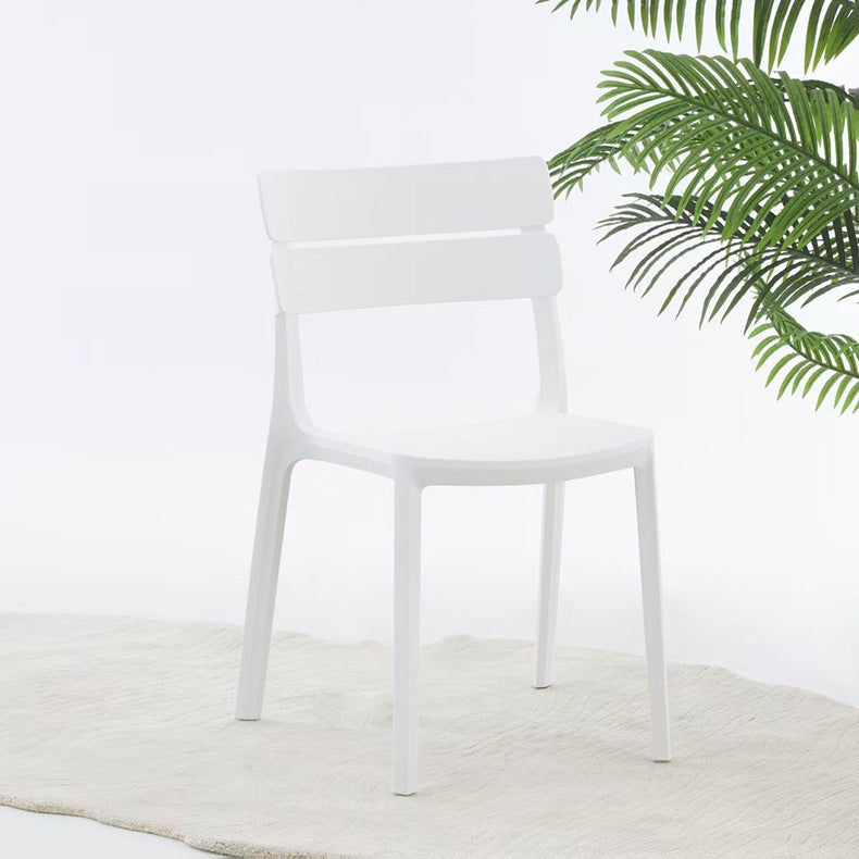 Scandinaviancasual plastic dining chair metal back chair thickened stackable for home restaurant restaurant milk tea shop chair