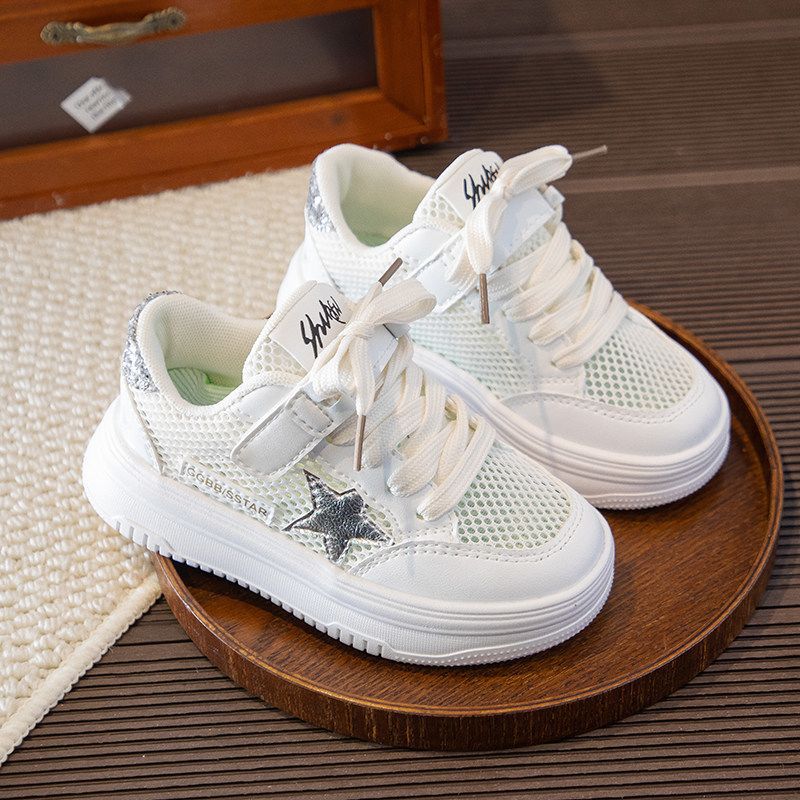 Single mesh kidswhite shoes soft bottom lightweight boys sneakers new arrivalsummergirlscasual sneakers breathable