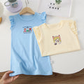 Girls' summer dress new style fashionable children's short-sleeved skirt summer girl long t-shirt dress