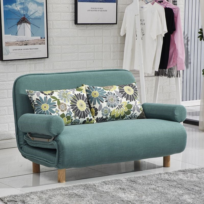 Foldable and detachable washable small apartment living room minimalist modern double/single multifunctional cat paw leather sofa bed - free shipping