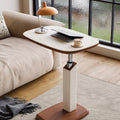 Saddle leather adjustable side table for home bedside table medieval style living room coffee table small table movable bedside computer table