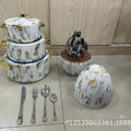 3pcs white pattern insulation + 24pcs knife, fork, car key