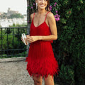 summer new fashion tassel sequin feather patchwork dress -  bestseller, ready to ship for women