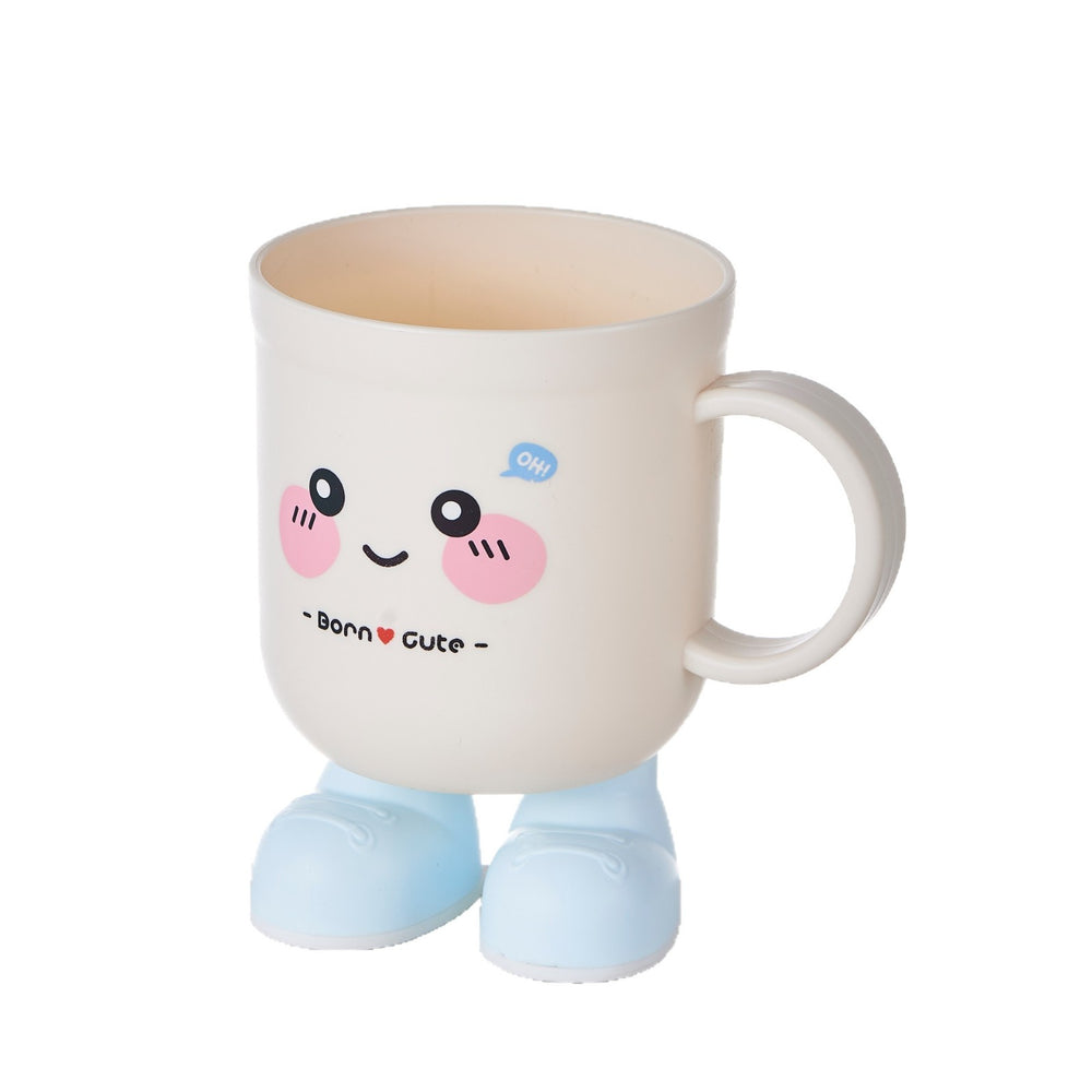 Kids brushing teeth mouthwash cup popular creative little feet drinking cup for home cartoon brushing cup plastic wash cup