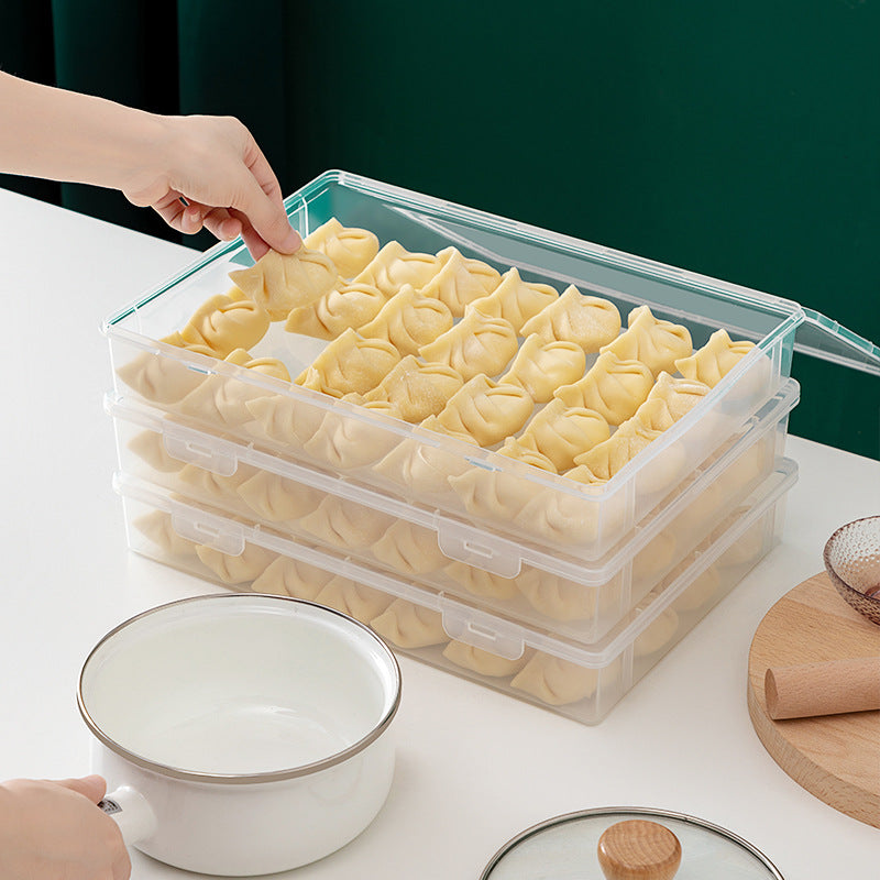 Kitchen Refrigerator Storage Box Food Grade Household Dumplings Dumpling Box Freezing Box Wonton Special Quick-freezing Box Fresh-keeping Box