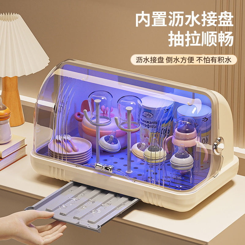 Bottle storage box Sterilizer Drain drying cabinet Dust-proof household tableware Baby household baby water cup rack