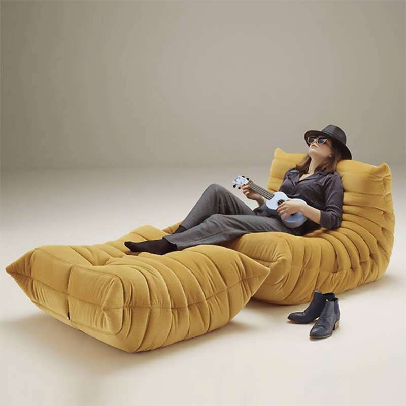 Foshan factory personalized processing casual lazy sofa caterpillar single chair balcony sofa tatami lounge chair