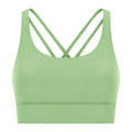 New arrival cross back yoga bra double-sided brushed nude high-strength bubble wrap push-up sports intimatesdw002