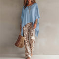summer new arrivals: women's fashion - european & american export style - trendy vacation vibes - solid color batwing sleeve loose top